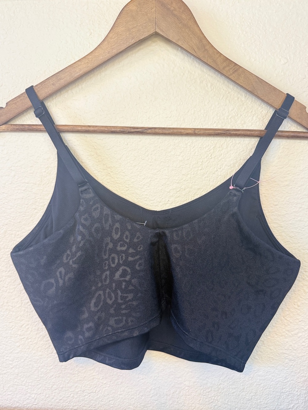 Athleta V-Neck Black Embossed Sports Bra - Size SP - Picture 4 of 13
